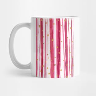 Golden leaf fall in magenta forest Mug